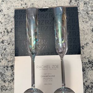 Rachel Zoe Iridescent Acrylic Champagne Flutes - Set of 2